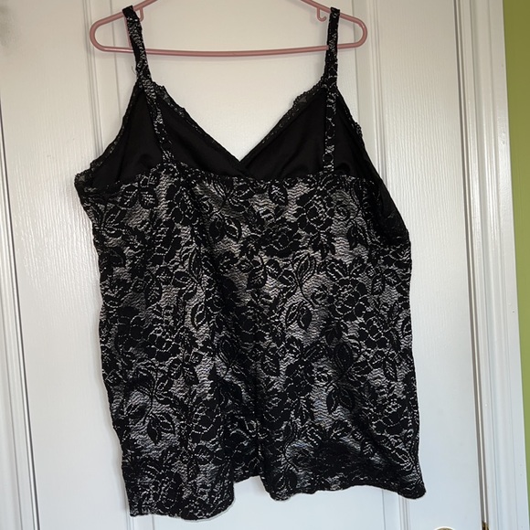 Black/Silver Lace Camisole/Tank - Picture 2 of 6